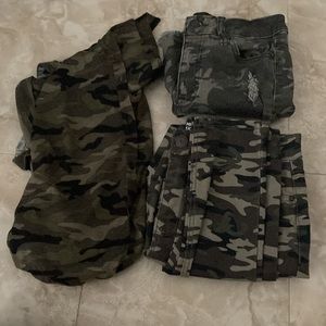 Camo shirt, Camo shirt ripped jeans, and Camo jeans bundle